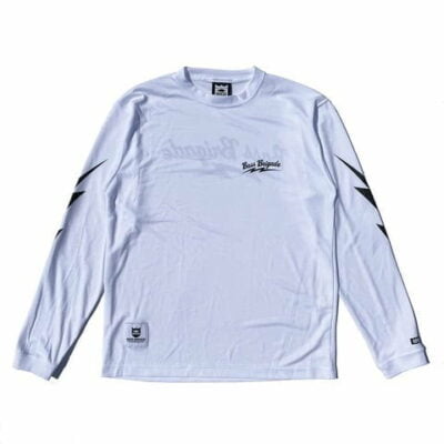 BRGD LIGHTNING LOGO L/S DRY TEE WHITE LLLT01