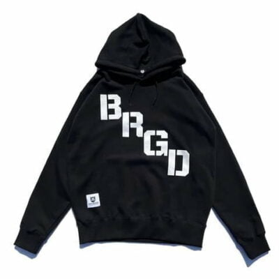 BRGD DIAGONAL BRGD LOGO HOODIE - BLACK DBLH31