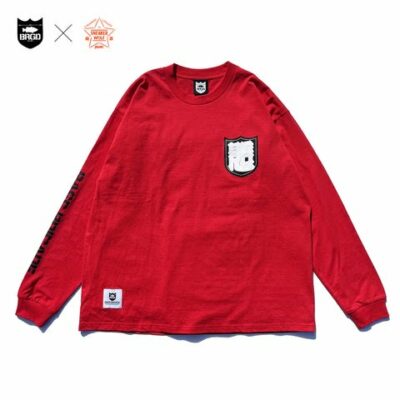 SNEAKERWOLF × BASS BRIGADE L/S TEE - RED SWLS22