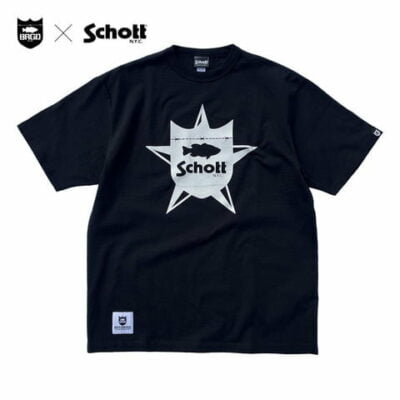 SCHOTT X BASS BRIGADE TEE SCBT01- BLACK
