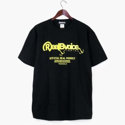 Realbvoice T-SHIRT( YRLLOWTALL AMBERJACK ) BLACK FH-001