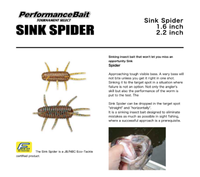 SMITH PerformanceBait SINK SPIDER 2.2inch