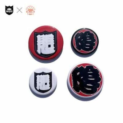 SNEAKERWOLFxBRGD BUTTON BADGE SET RED/WHITE SWBB22