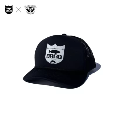 SOSHIGAYA PANX X BASS BRIGADE TRUCKER HAT - BLACK SBTH38