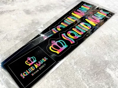 SQUID MANIA CUTTING SEAL POP LOGO W300 (RAINBOW)
