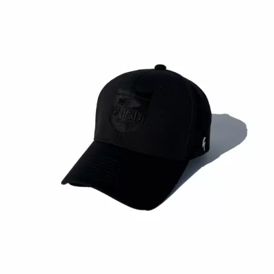 BASS BRIGADE SHIELD LOGO DRY FIT CAP - BLACK/BLACK-DFCP145